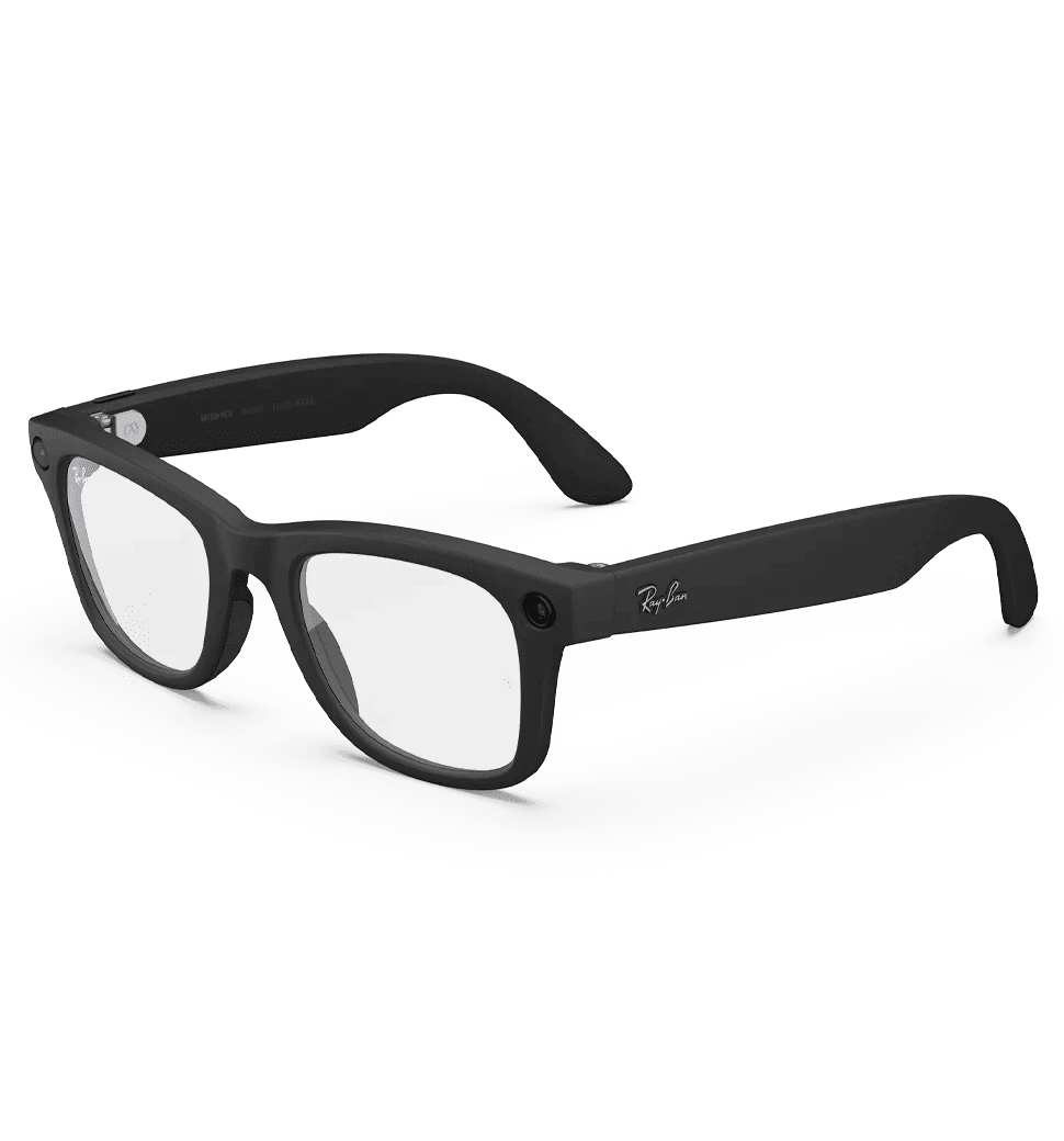 Смарт-очки Ray-Ban | Meta Wayfarer [Gen 2] Large Matte Black Frame / Clear Lenses (RW4012 601SSB 53-22)