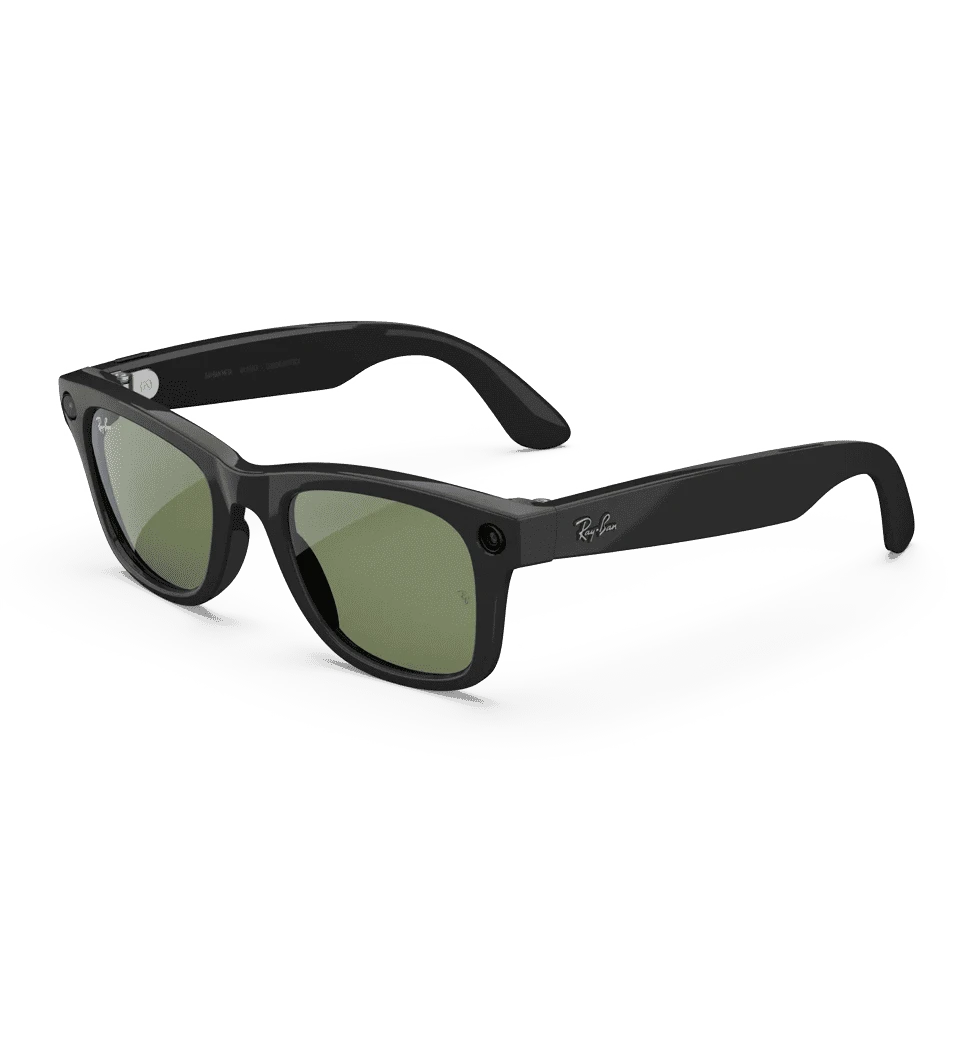 Смарт-окуляри Ray-Ban Meta Wayfarer [Gen 2] Standard Shiny Black Frame / G-15 Green Lenses ((RW4012 601/71 53-22)