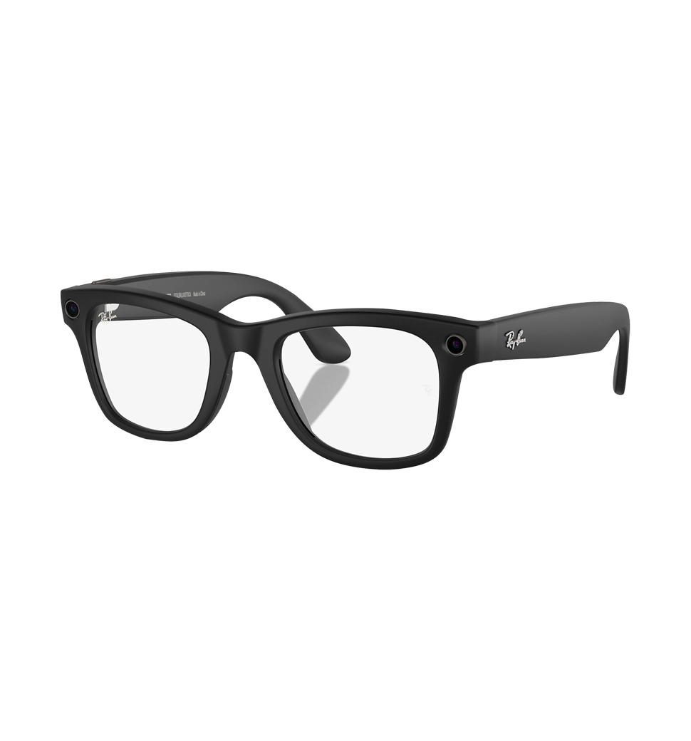 Смарт-окуляри Ray-Ban Meta Wayfarer Matte Black/Clear-Green size XXL (RW4008 601SM1 53-22)