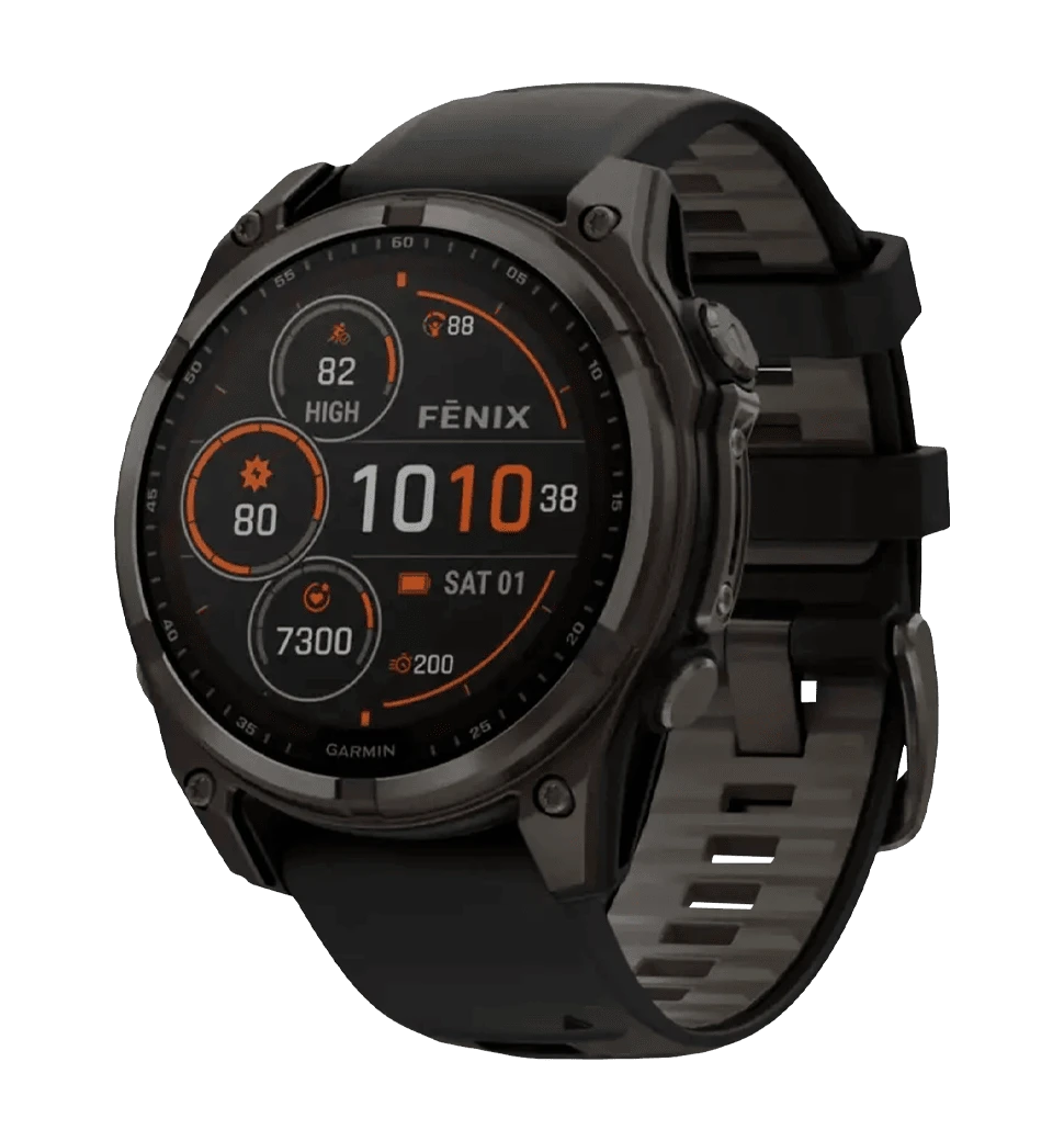 Спортивний годинник Garmin Fenix 8 47mm Solar Sapphire Carbon Gray DLC Titanium w. Black/Pebble Gray S.Band (010-02906-10/11) UA