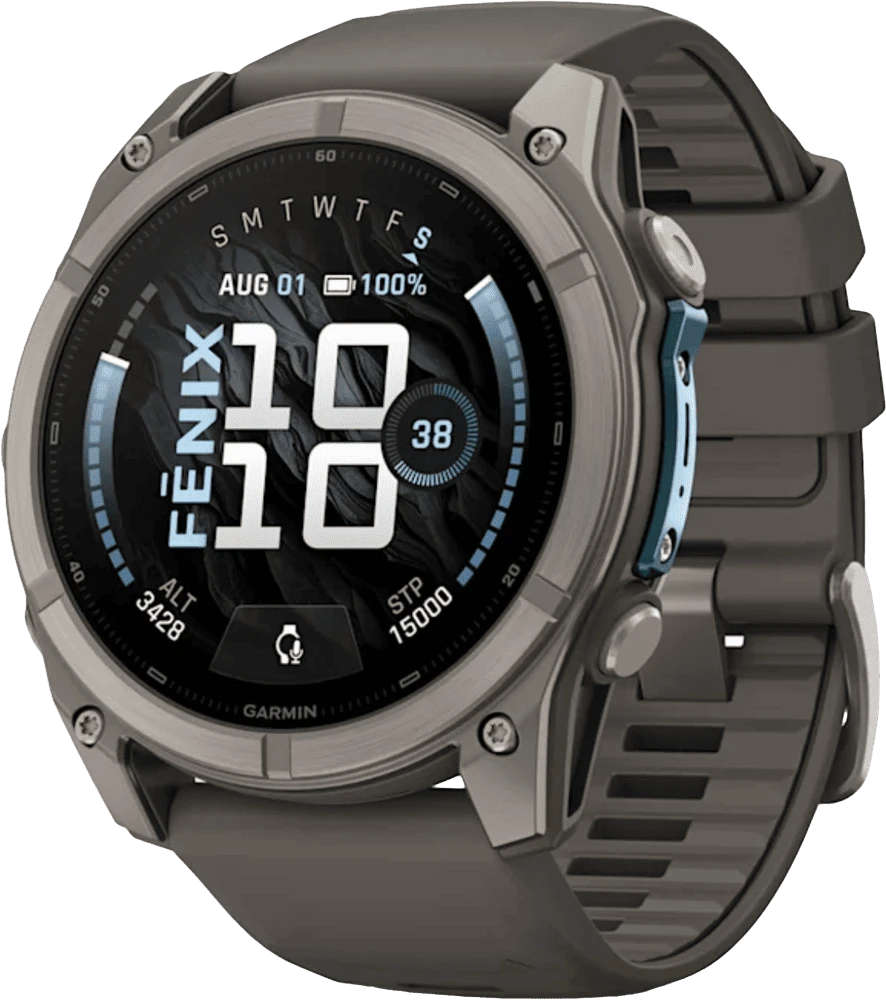 Спортивний годинник Garmin Fenix 9 51mm AMOLED Sapphire Titanium with Pebble Gray Silicone Band (010-04763-00)