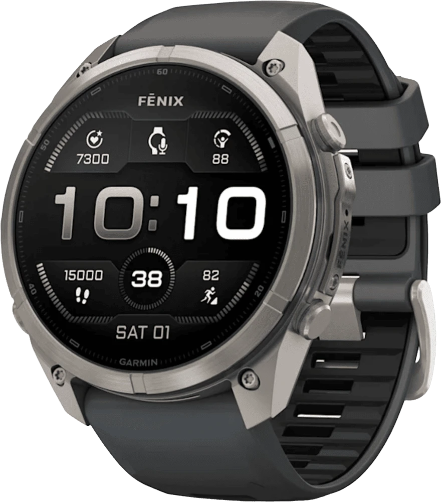 Спортивний годинник Garmin Fenix 9 Pro 51mm AMOLED Sapph Titanium with Graphite/Black Silicone Band (010-04337-25)