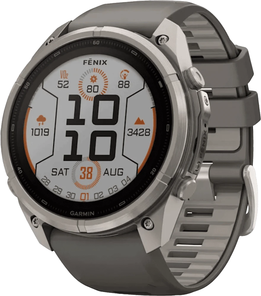 Спортивний годинник Garmin Fenix 9 Pro 51mm Sapph Titanium with Pebble Gray/Silver Gray Silicone Band (010-04339-05)