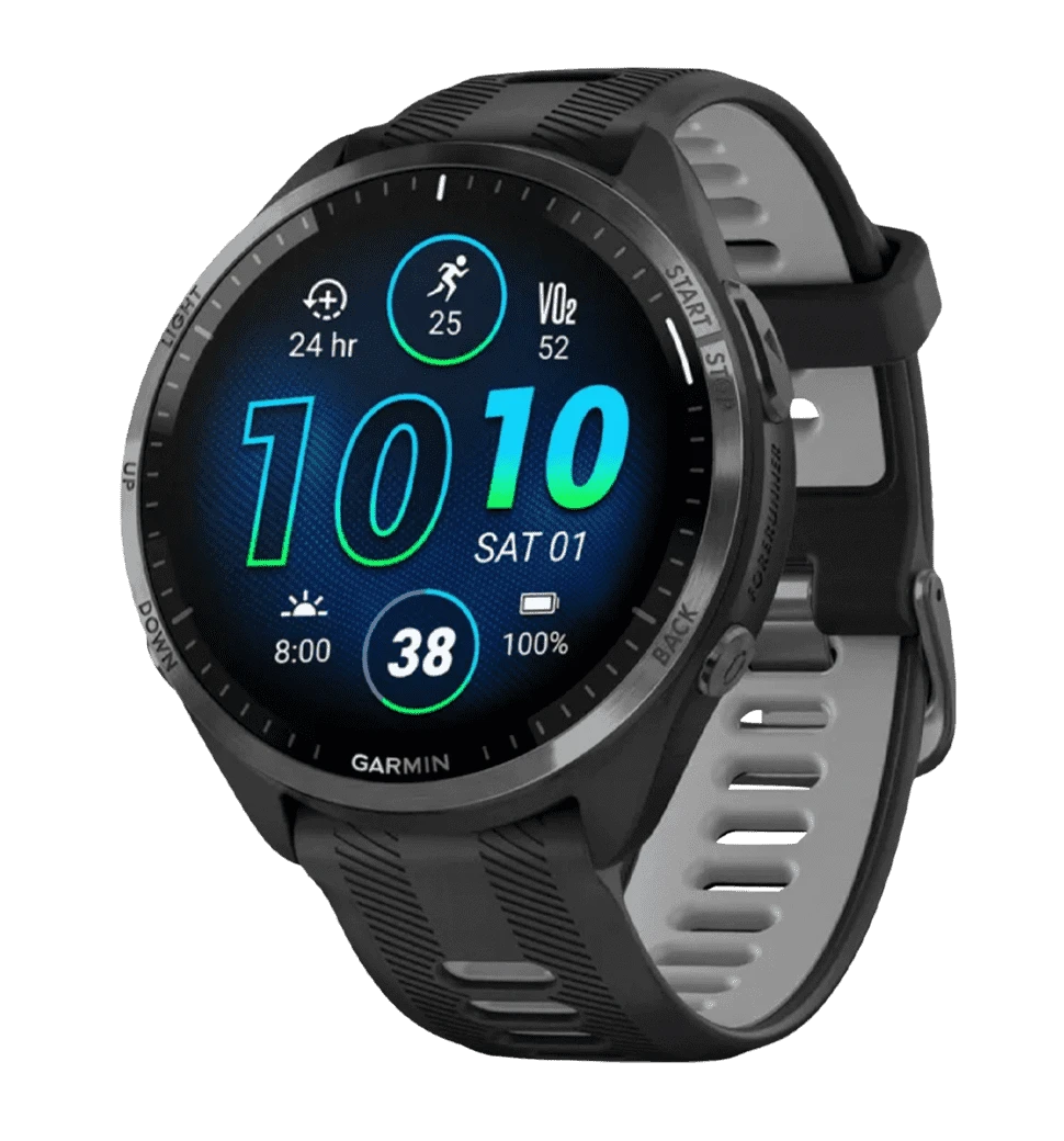 Спортивные часы Garmin Forerunner 965 Carbon Gray Titanium Bezel w. Blk Case and Blk/Powder Gray S.B