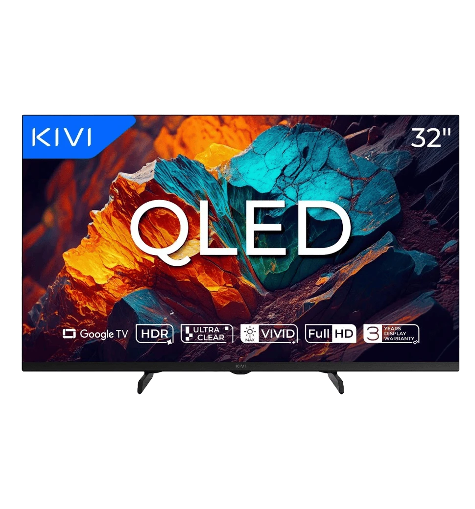 Телевізор KIVI 32", QLED, FHD, Google TV 32F720QB