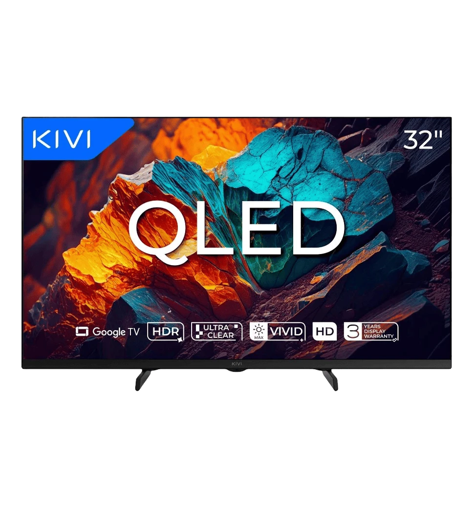 Телевізор KIVI 32", QLED, HD, Google TV 32H720QB