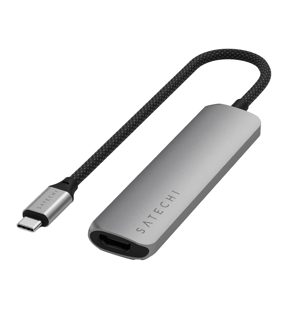 Xaб Хаб Satechi 4-in-1 USB-C Slim Multiport 4K Space Grey (ST-P4SM)	