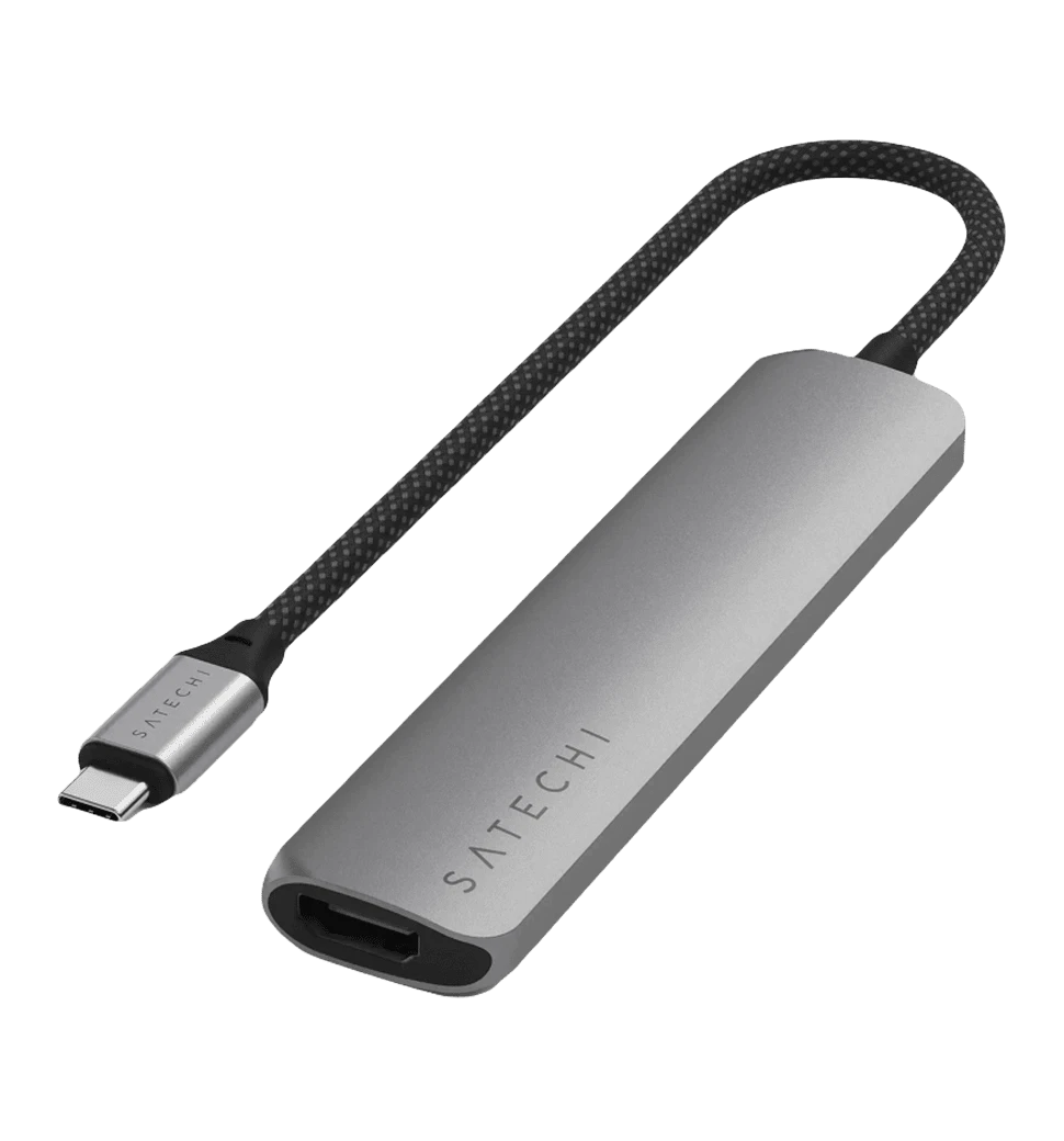 Хаб Satechi 6-in-1 USB-C Slim Multiport 4K Space Grey (ST-P6SM)