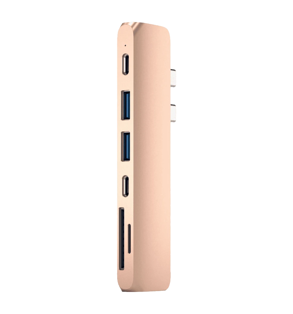 Хаб Satechi Aluminum Type-C Pro Hub Adapter Gold (ST-CMBPG)