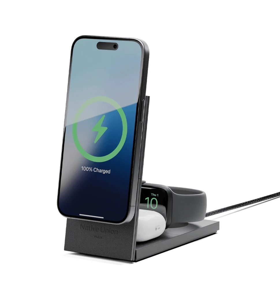 Native Union Rise 3-in-1 Qi2 Black (RS-3IN1-BLK-INT)