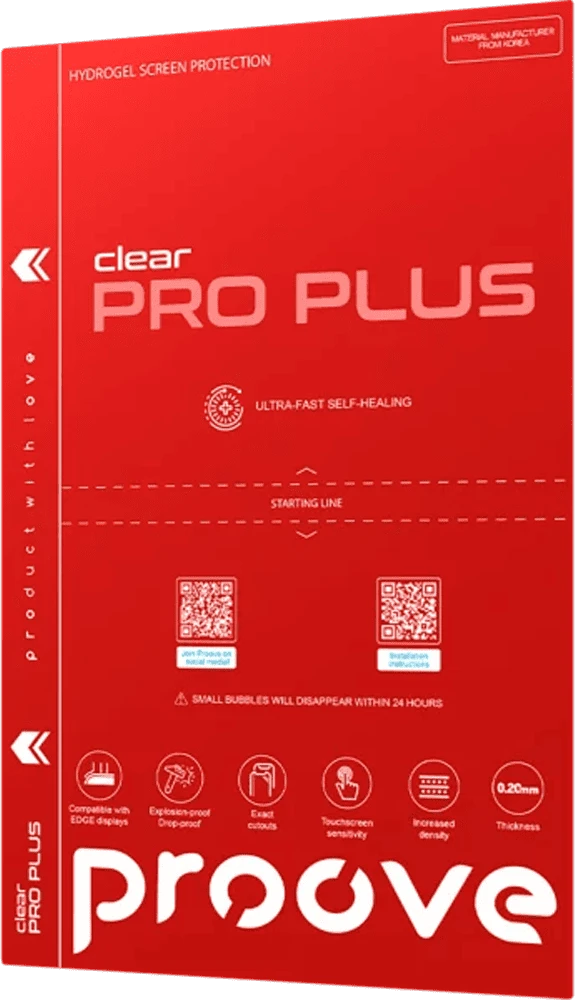 Захисна гідрогелева плівка Proove Hydrogel Screen Protection PRO PLUS Clear