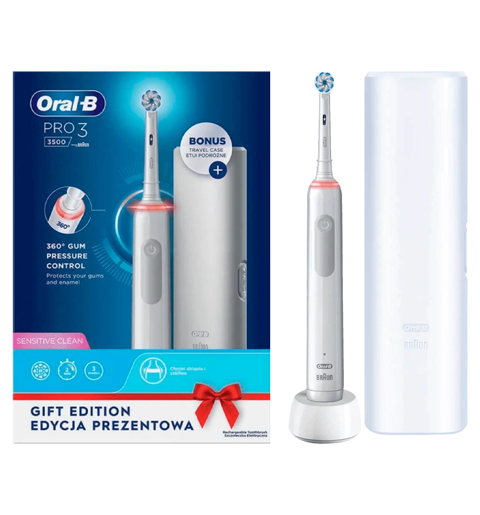Зубна щітка BRAUN Oral-B PRO3 3500 D505.513.3X WT Gift Edition